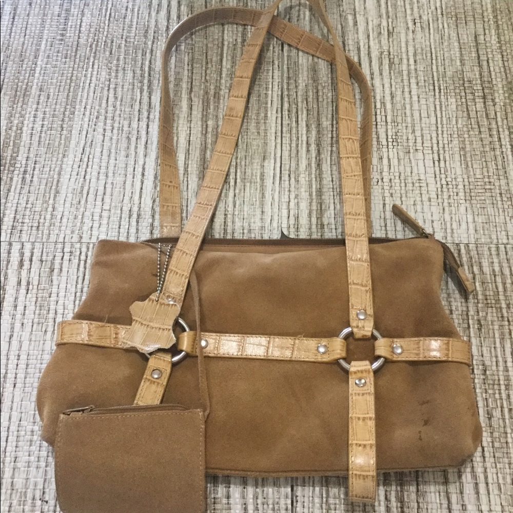 Vintage Bloomingdales Suede Handbag